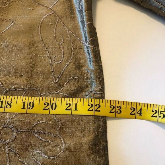 Vtg. Chico’s Gold Embroidered, Beaded Dupioni Silk Jkt/Topper Sz 12 Old Money - Picture 11 of 15